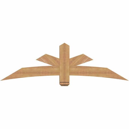 Ekena Millwork Alberta Smooth Timber Gable Bracket, Western Red Cedar, 72"W x 21"H x 5 1/2"D x 5 1/2"F, 7/12 Pitch GBW072X21X0606ALB00SWR